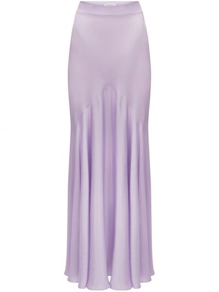 Saténová dlhá sukňa Nina Ricci fialová