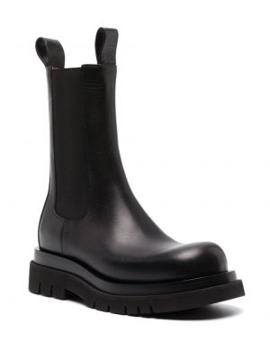 Kožené chelsea boots Bottega Veneta Pre-owned černé