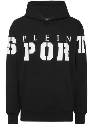 Pamučna hoodie s kapuljačom s printom Plein Sport