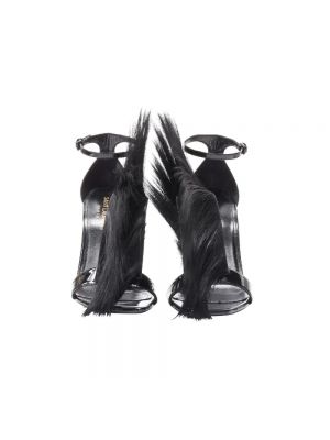 Sandalias de cuero Yves Saint Laurent Vintage negro