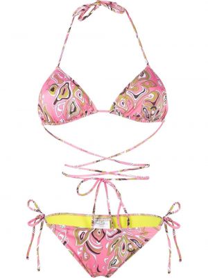 Trykt bikini Pucci rosa