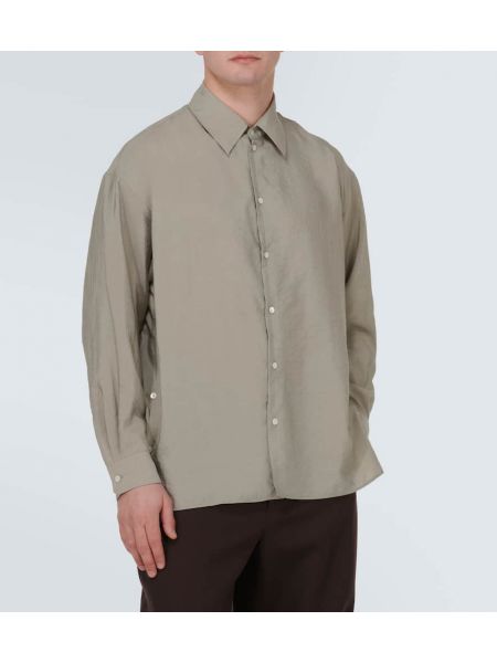 Šilkinė marškiniai Lemaire pilka