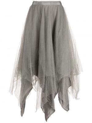 Asymetrická hodvábna midi sukňa Marc Le Bihan