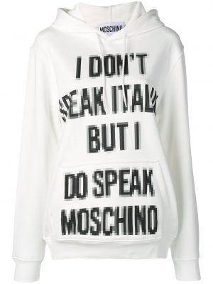 Sudadera con capucha Moschino blanco