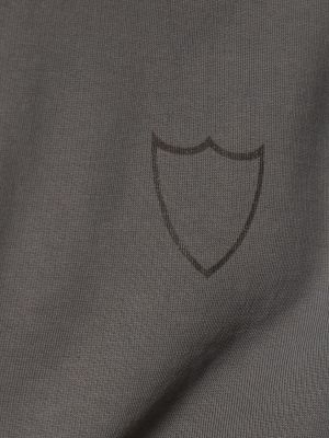 Bluza z kapturem bawełniana z nadrukiem Htc Los Angeles szara