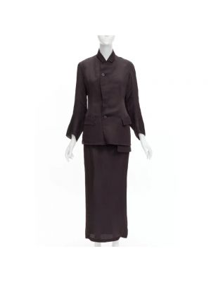 Vestido de seda Yohji Yamamoto Pre-owned