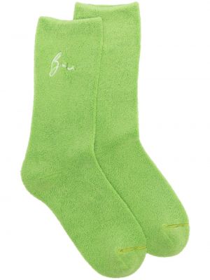Socken mit stickerei Bonsai grün