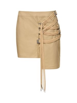 Falda con cordones de algodón Cannari Concept beige
