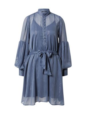 Viskózové priliehavé košeľové šaty na gombíky Bruuns Bazaar - strieborná