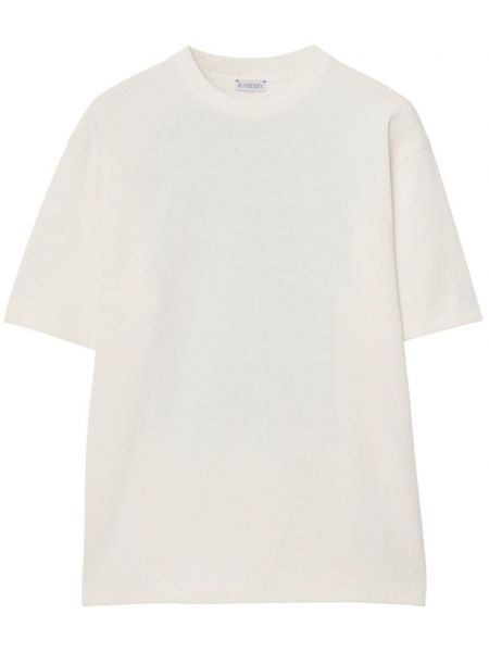 Βαμβακερή μπλούζα Burberry λευκό
