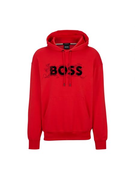 Casual hoodie Hugo Boss rot
