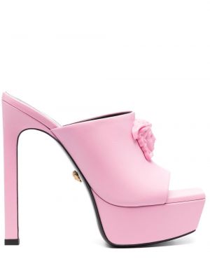 Plattform mules Versace rosa