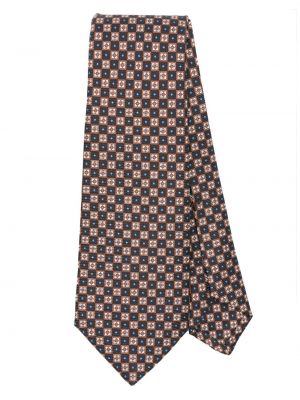 Svilena kravata s cvjetnim printom s printom Kiton