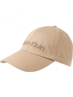 Kepurė Calvin Klein smėlinė