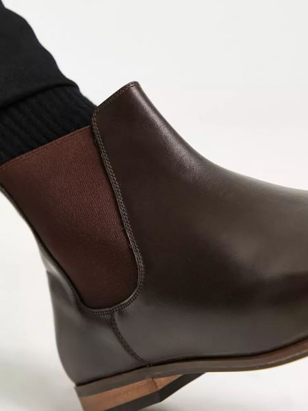 Кожаные ботинки челси French Connection коричневые