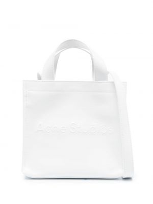 Τσάντα shopper Acne Studios λευκό