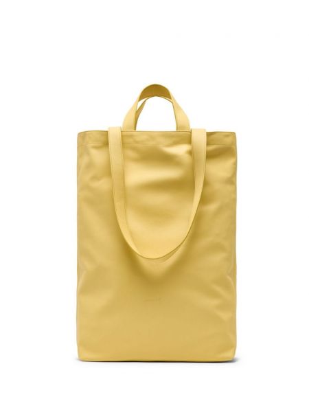 Usnjena nakupovalna torba Marsell rumena