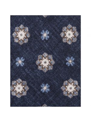Corbata de seda con estampado Kiton azul