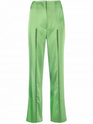 Pantaloni cu picior drept Nanushka verde