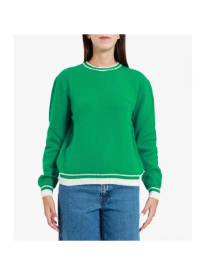 Jersey con bordado de lana de cachemir Msgm verde