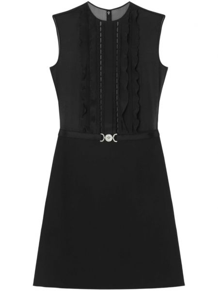Gerades kleid mit rüschen Versace schwarz