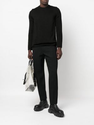Oboustranný svetr s kulatým výstřihem Black Comme Des Garçons černý
