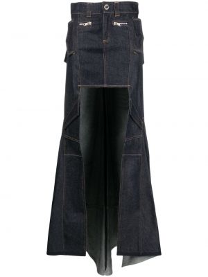 Džínová sukně s vysokým pasem Coperni modré
