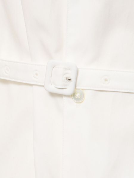 Βαμβακερή ολόσωμη φόρμα με κουμπιά με κοντό μανίκι Auralee λευκό