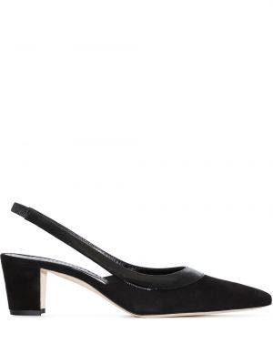 Slingback stropper pumper Manolo Blahnik svart