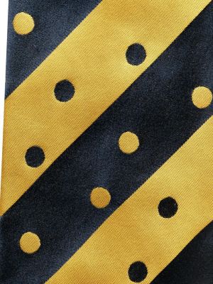 Cravate en soie à pois Versace Pre-owned jaune