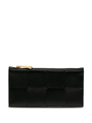 Kožená peňaženka na zips Bottega Veneta Pre-owned čierna