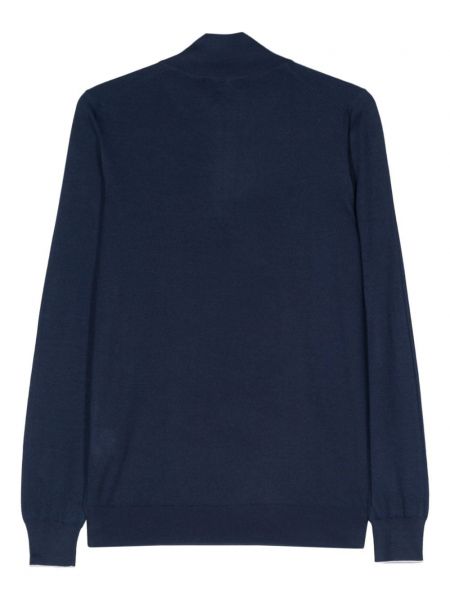 Kašmyro šilkinis megztinis Fedeli mėlyna