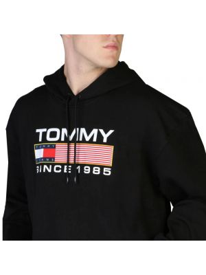 Sudadera con capucha de algodón Tommy Hilfiger negro