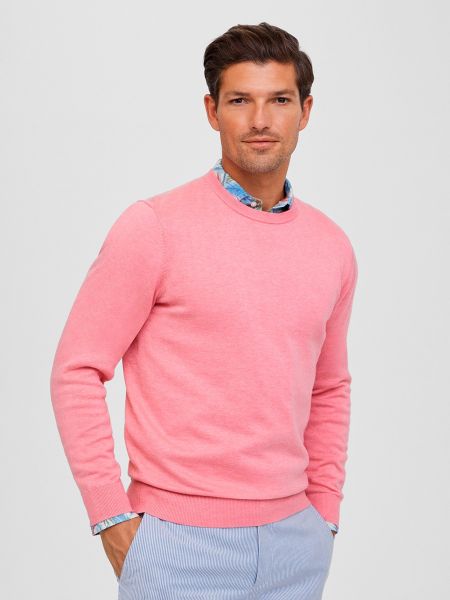 Jersey de seda de algodón de tela jersey Façonnable rosa