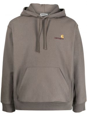 Hoodie med broderi Carhartt Wip grön