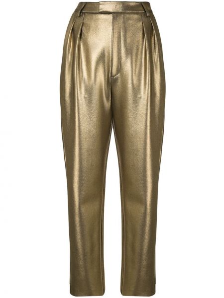 Pantalones de cintura alta Lapointe dorado