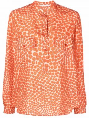 Trykt floral skjorte Stella Mccartney oransje