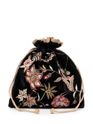 Kvetinová peňaženka Anke Drechsel čierna