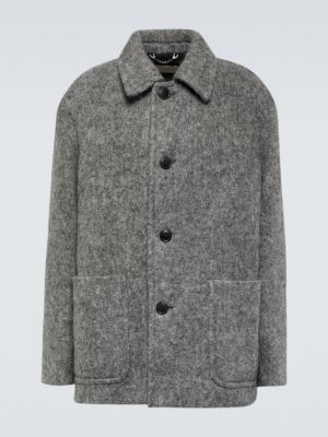 Однобортное пальто Dries Van Noten серый