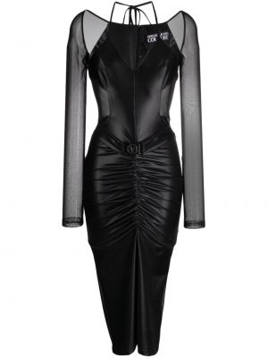 Midi šaty Versace Jeans Couture čierna