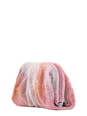 Borse pochette in mesh con cristalli Benedetta Bruzziches rosa