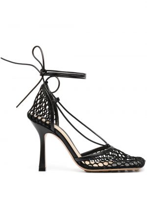 Мрежести полуотворени обувки Bottega Veneta черно