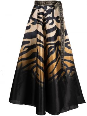Dlhá sukňa s potlačou so vzorom zebry Camilla