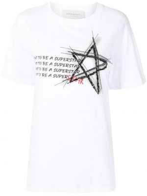 T-shirt con perline Ermanno Firenze bianco