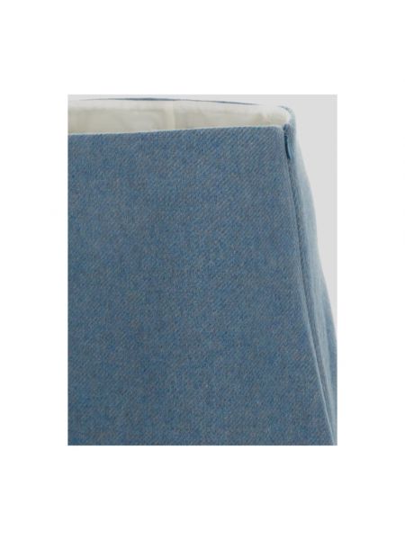 Mini falda de lana Ganni azul