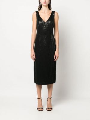 Kleid mit v-ausschnitt John Galliano Pre-owned schwarz