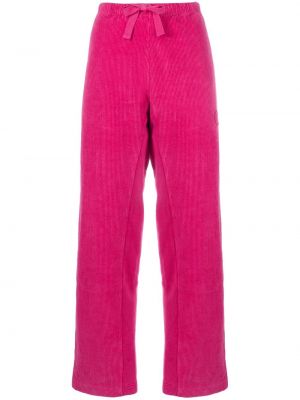 Pantaloni cu picior drept de catifea cord Autry roz