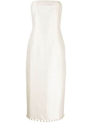 Μίντι φόρεμα με μαργαριτάρια Vanina λευκό