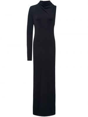 Drapiruotas asimetriškas vakarinė suknelė 12 Storeez juoda