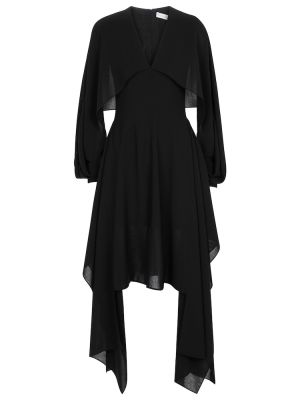 Asymetrické midi šaty Jw Anderson černé